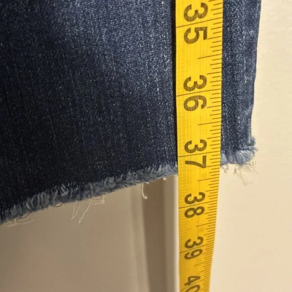 3x1 Midway Skinny Crop Jeans Womens Size 32 Dark Indigo Distressed Hem Denim - Picture 8 of 12